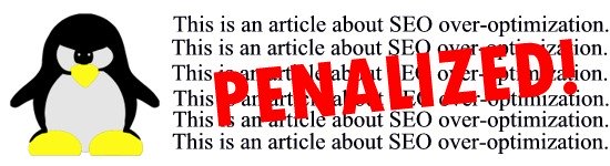 SEO Over Optimize Penalty