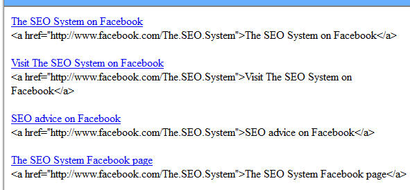 HTML Anchor Text Example
