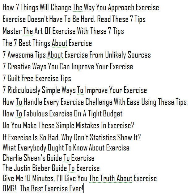 results of a title generator