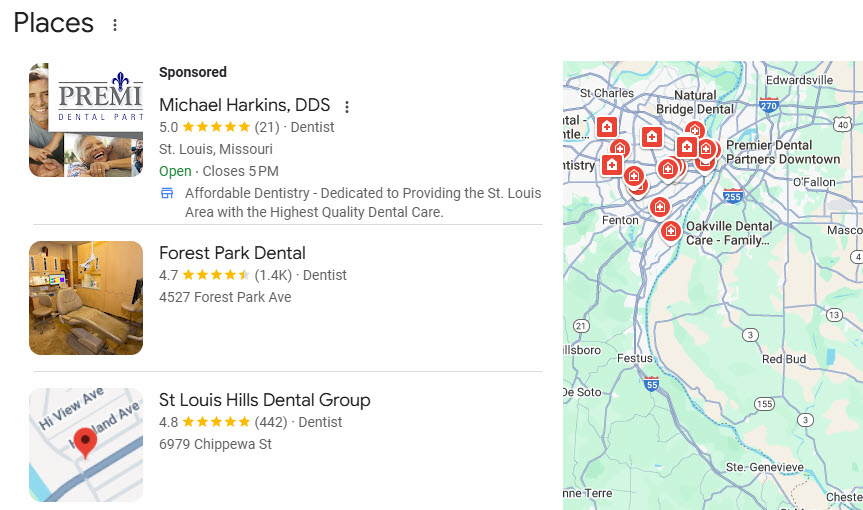 Dental SEO Google Maps, Google Places